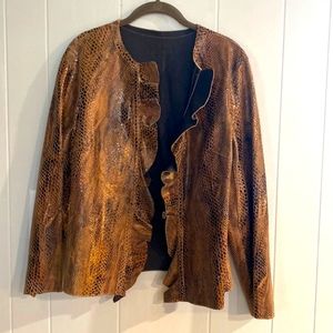 Fashion leather snakeskin jacket - open to reasonable offers.